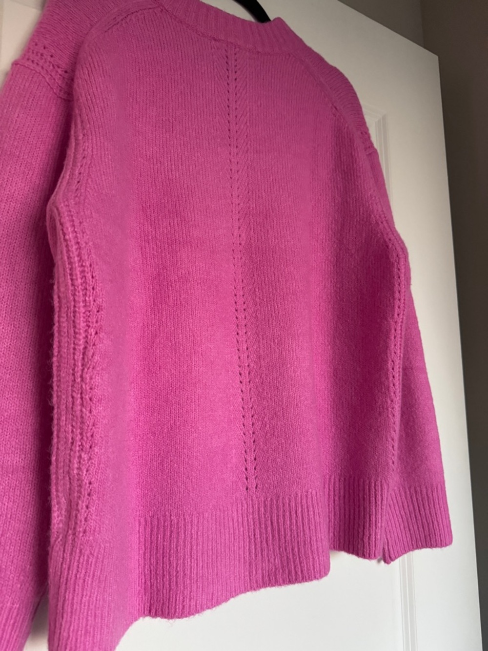 NWT! J. Crew Women’s Relaxed crewneck pullover light petunia pointelle size XS - Picture 3 of 12